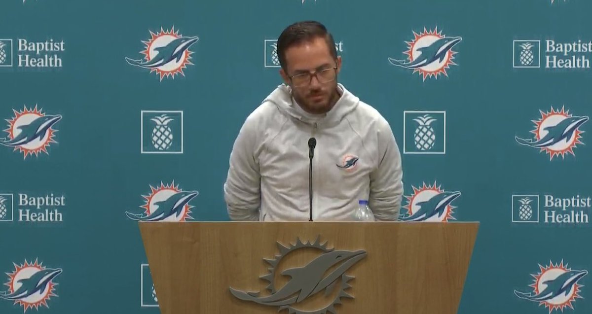 Josh Moser (@themozknowz) on Twitter photo Highlights from #Dolphins HC Mike McDanielsโs 1st #TrainingCamp presser: 
1. Sobriety helped his life 
2. Excited to see Tua master the offensive language 
3. Disappointed in Tyreek hill for legal incident, says #nfl is still investigating
4. 5-game losing streak last year bonded Highlights from #Dolphins HC Mike McDanielsโs 1st #TrainingCamp presser: 
1. Sobriety helped his life 
2. Excited to see Tua master the offensive language 
3. Disappointed in Tyreek hill for legal incident, says #nfl is still investigating
4. 5-game losing streak last year bonded