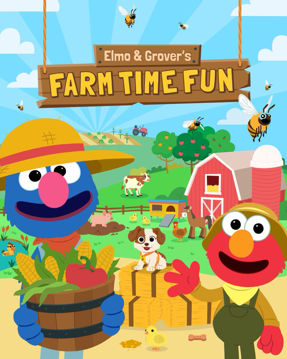 Howdy! Announcing our new game, Elmo & Grover’s Farm Time Fun. Built-in collaboration with @SesameWorkshop and @PBSKIDS, it’s full of mini-games and interactive moments for kids to explore. Go play it now at sesamestreet.org/games!