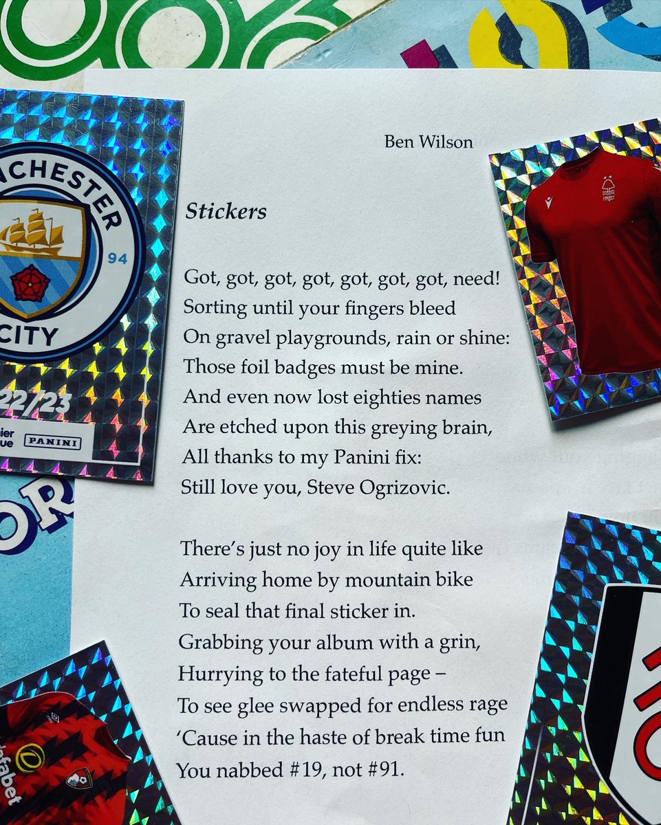 A poem for all you football fans of a certain vintage today, from my new book ‘life. love. other.’ #gotgotneed