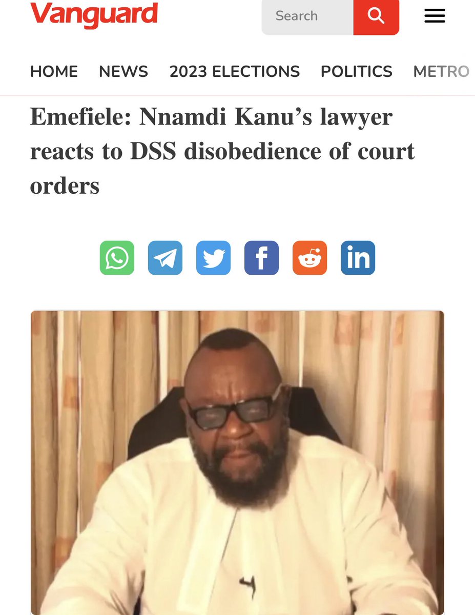 “Aloy EJIMAKOR, Special Counsel to Nnamdi KANU has urged TINUBU to put an end to disobedience of court orders by the Department of State Services (DSS)” VERY GOOD