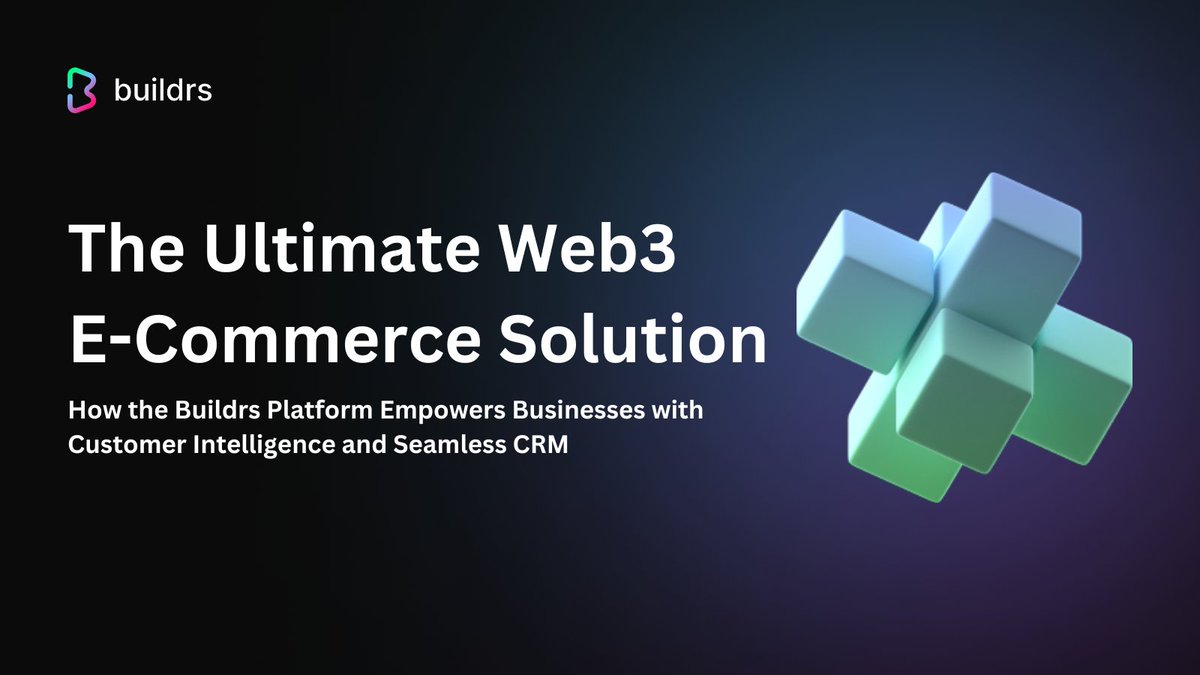 milesleads's tweet photo. π’The Ultimate Web3 E-Commerce Solution!
πHarness the power of #Web3 customer data through the innovative technology and Solutions Offered by the @BuildrsIO Platform
π‘Build with https://t.co/u2Xt0vx7Hv today!
#blockchaintechnology #buildrs https://t.co/GZjBlYdhI0