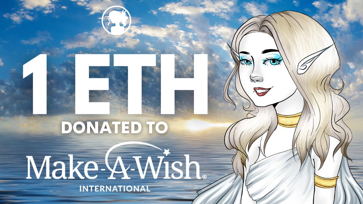 ELVEN 💜 (@elven_nft) on Twitter photo We are proud to confirm that The Lost Tribe mint raised 0.922 ETH for <a href="/MakeAWishIntl/">Make-A-Wish International</a> (so we rounded it up to 1 ETH) ✨
It was donated via <a href="/TheGivingBlock/">The Giving Block</a> an hour ago.
We cannot thank those of you who minted a Lost Tribe enough. This money will do so much good for kids around We are proud to confirm that The Lost Tribe mint raised 0.922 ETH for <a href="/MakeAWishIntl/">Make-A-Wish International</a> (so we rounded it up to 1 ETH) ✨
It was donated via <a href="/TheGivingBlock/">The Giving Block</a> an hour ago.
We cannot thank those of you who minted a Lost Tribe enough. This money will do so much good for kids around