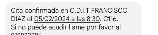 Esta es una cita de traumatología para el año que viene en el centro de especialidades Francisco Díaz 😡

Una espera interminable en la que tu salud empeora‼️

No es mala gestión ni negligencia. 
Es un plan orquestado por el Partido Popular para destruir nuestra sanidad pública.