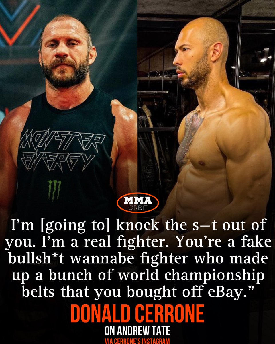 mma_orbit's tweet photo. Donald Cerrone says he’s going to ‘knock the sh*t out of’ Andrew Tate 😳 https://t.co/BVyyxMNlvz