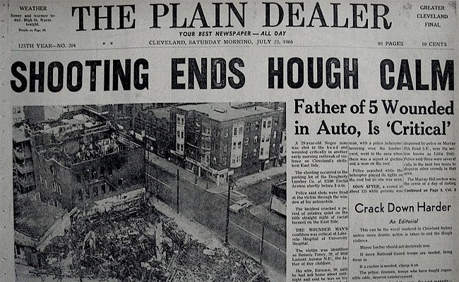 #OTD 1966: National Guardsmen (528) departed from the Hough neighborhood. The #HoughRiots in #Cleveland ended with four people dead and over 40 people injured. Withdrawals continued until the last 800 troops left on July 31. case.edu/ech/articles/h…… #ClevelandHistory #RaceRiots
