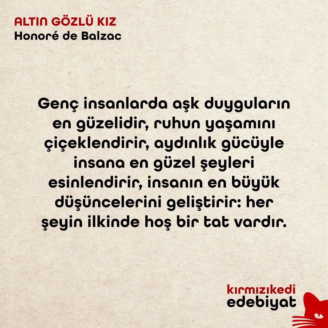 Sizin en sevdiğiniz Balzac kitabı hangisi? 

Yorumlarda buluşalım… 

🔎kirmizikediyayinevi.com
#kırmızıkediedebiyat #nekedisiznekitapsız #Balzac
