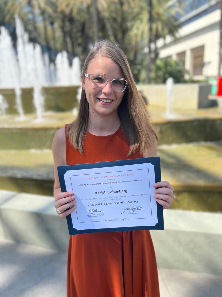 EberlinLab's tweet photo. Congratulations Keziah and Rachel for winning abstract awards for outstanding research at the 2023 @myADLM (AACC) annual meeting! You are both so deserving and we are so proud of you! Way to go!! 🎉 @BCM_Surgery @BCMFromtheLabs https://t.co/HMdXZnMHGE