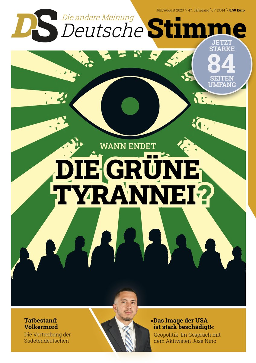 DS_Redaktion's tweet photo. Ein Stöhnen geht durch das Land: »Wann endet die grüne Tyrannei?« Hier geht es zur Heftvorstellung: https://t.co/rX6zmPBdaj
#Klimakatastrophe #GruenerMist https://t.co/wWGfSaeAZB
