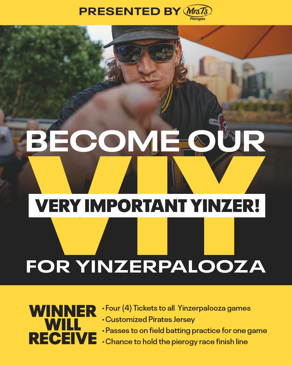 Pittsburgh Pirates (@pirates) on Twitter photo 🗣️ Calling all Yinzers
RETWEET THIS for a chance to be chosen as our Very Important Yinzer presented by <a href="/MrsTsPierogies/">Mrs. T's Pierogies</a>! 🗣️ Calling all Yinzers
RETWEET THIS for a chance to be chosen as our Very Important Yinzer presented by <a href="/MrsTsPierogies/">Mrs. T's Pierogies</a>!