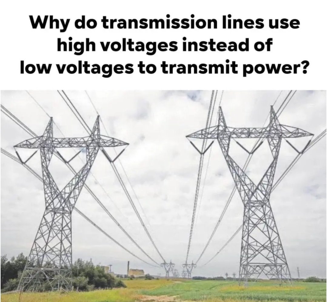 RigChiq's tweet photo. #DYK High voltage is used in transmission lines to reduce energy loss which occurs in long-distance transmission, reduce power transmission cost and improve the efficiency of power transmission.
#Largepower
#Transmission https://t.co/p1CV03a4dW