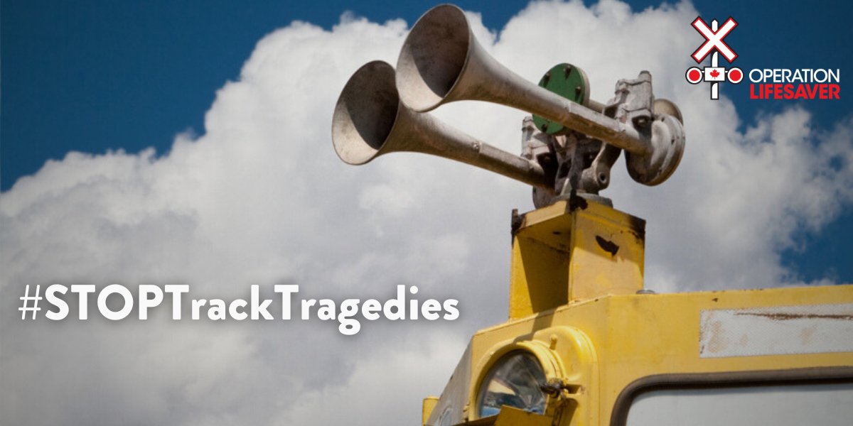oplifesaver's tweet photo. 📢 A train whistle may be loud—but it saves lives. 

Heed its warning and obey all other railway signs and signals! https://t.co/XkkbXmh7tP https://t.co/BKmju9TN0r