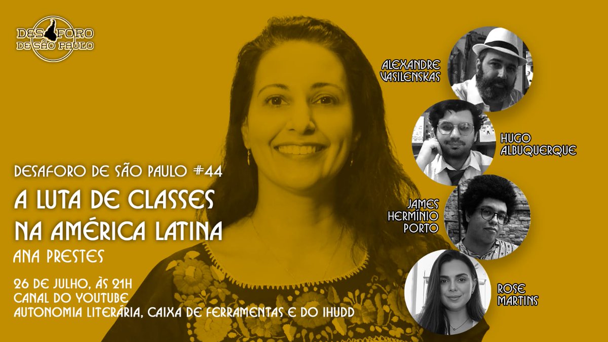 IHUDD2's tweet photo. Para este episódio #44 do Desaforo de São Paulo, convidamos a socióloga, cientista política e analista internacional @anaprestes para debater a luta de classes na América Latina.
https://t.co/3Y8ChxqV83 https://t.co/1HiwgGznGo