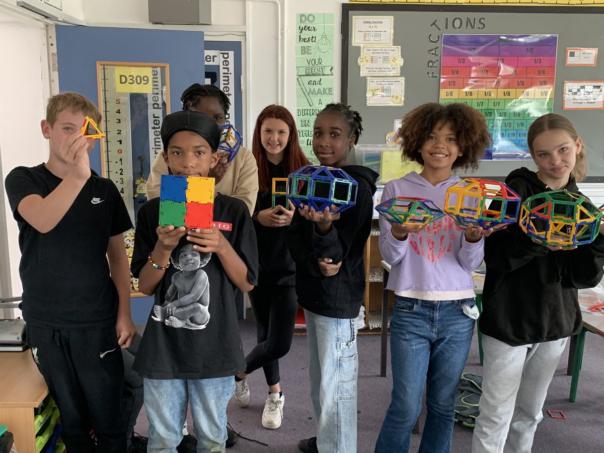 MathsProspect's tweet photo. A fabulous maths session for @kaprospect summer school today. Our new Year 7s certainly rose to the Polyhedra Challenge! https://t.co/NHJw5JgJ5t