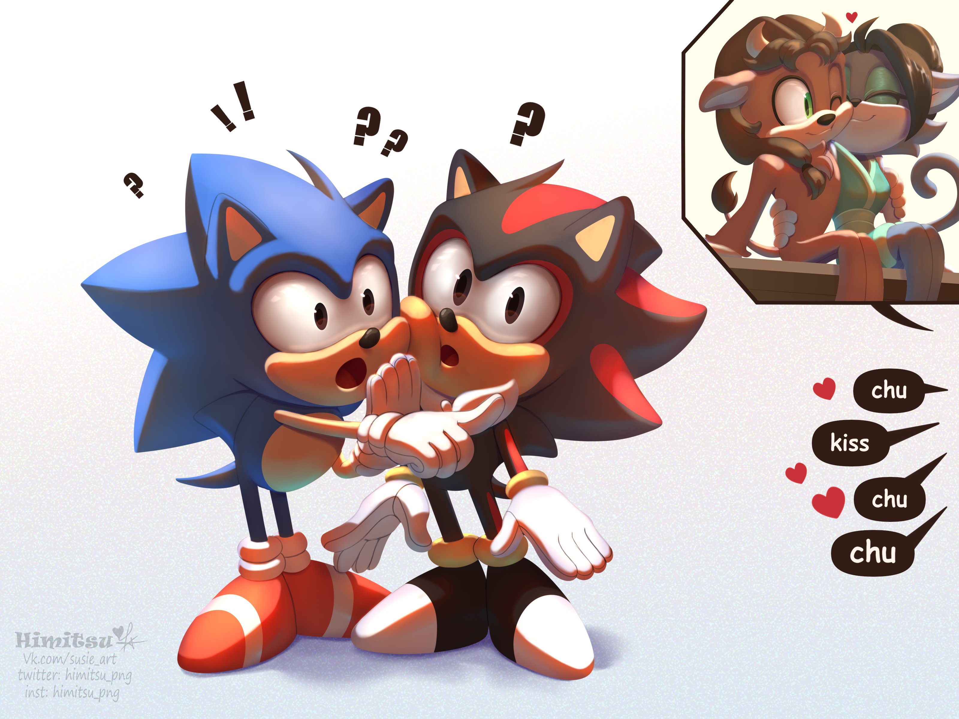 ℌ𝔦𝔪𝔦𝔱𝔰𝔲 (COMMS OPEN) on X: This is the first time they've seen a kiss  on the cheek, and Sonic now wants to give it a try #sonadow #shadonic  #SonicTheHedgehog #ShadowTheHedgehog #sonic #shadow #