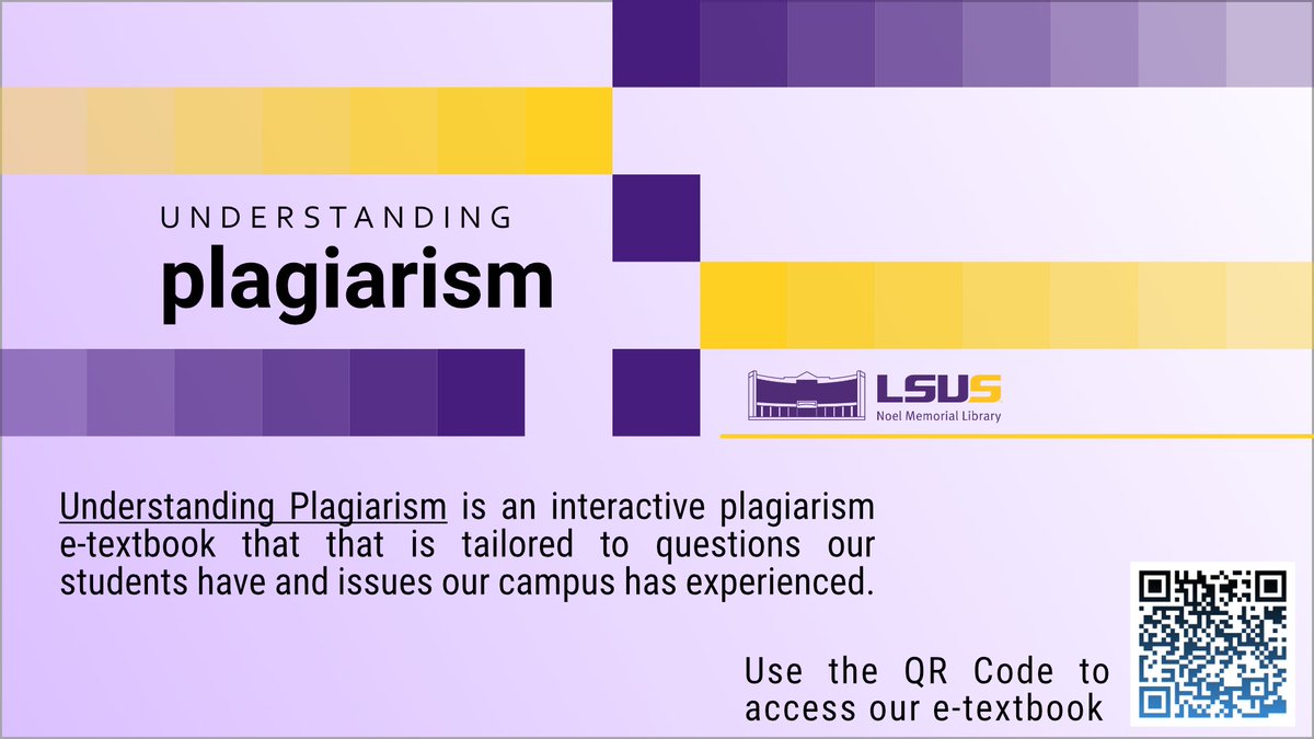 LSUSLibrary's tweet image. 📚 Exciting news! 🎉LSUS Noel Memorial Library now offers a FREE alternative to Prentice Hall&apos;s Plagiarism Guide! This e-textbook was designed for students&apos; needs with textbook affordability in mind #LSUS #plagiarism #freetextbooks #teachingresources 🔗louis.pressbooks.pub/understandingp…