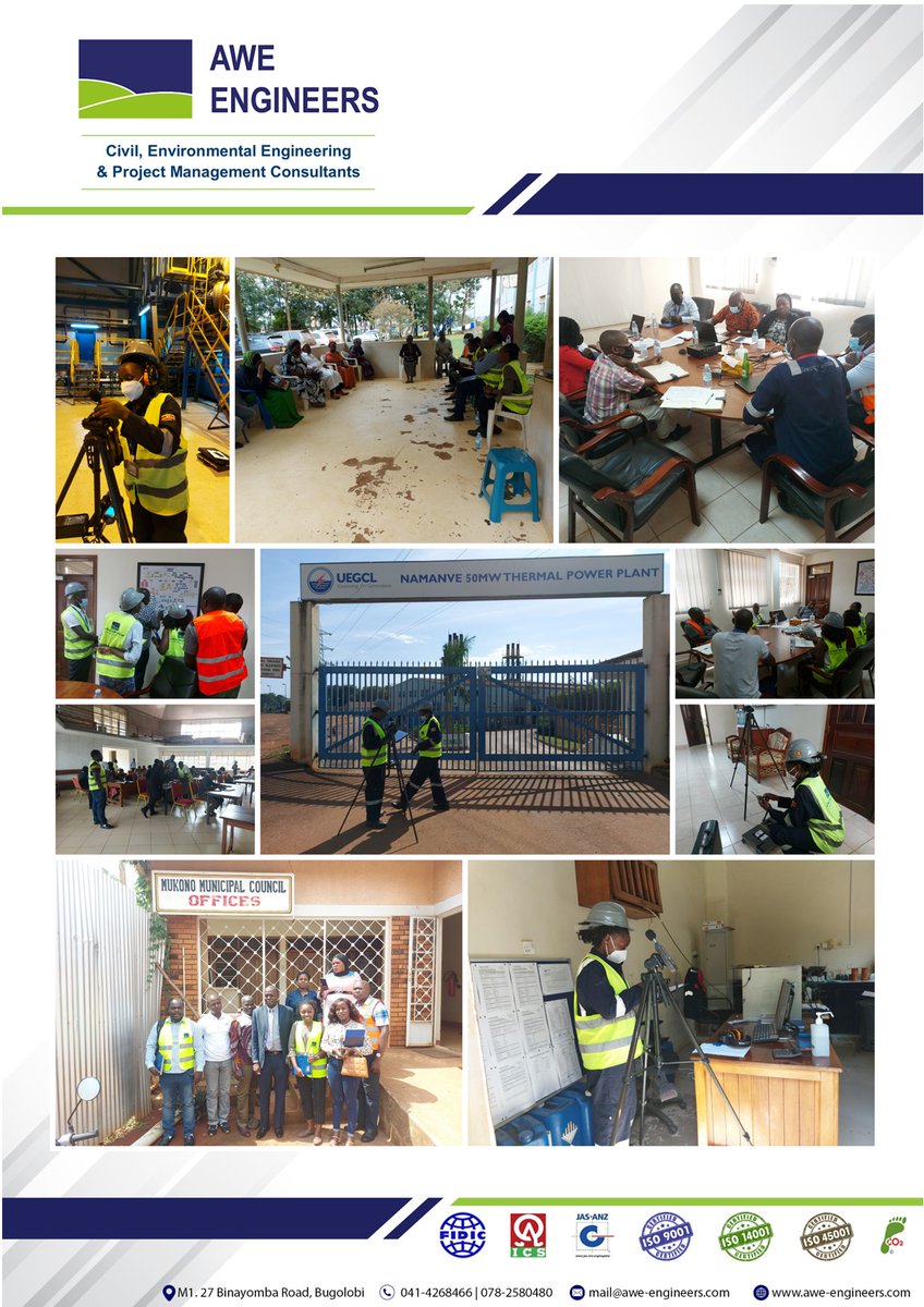 AWE_Engineers's tweet photo. @AWE_Engineers  was contracted by UEGCL to conduct the Environmental &amp; Social Audit to provide a basis  for the Namanve Thermal Power Plant. The audit was purposed to establish whether the power plant operations and practices are in compliance with the EHS &amp; social requirements. https://t.co/h1RC3XQzba