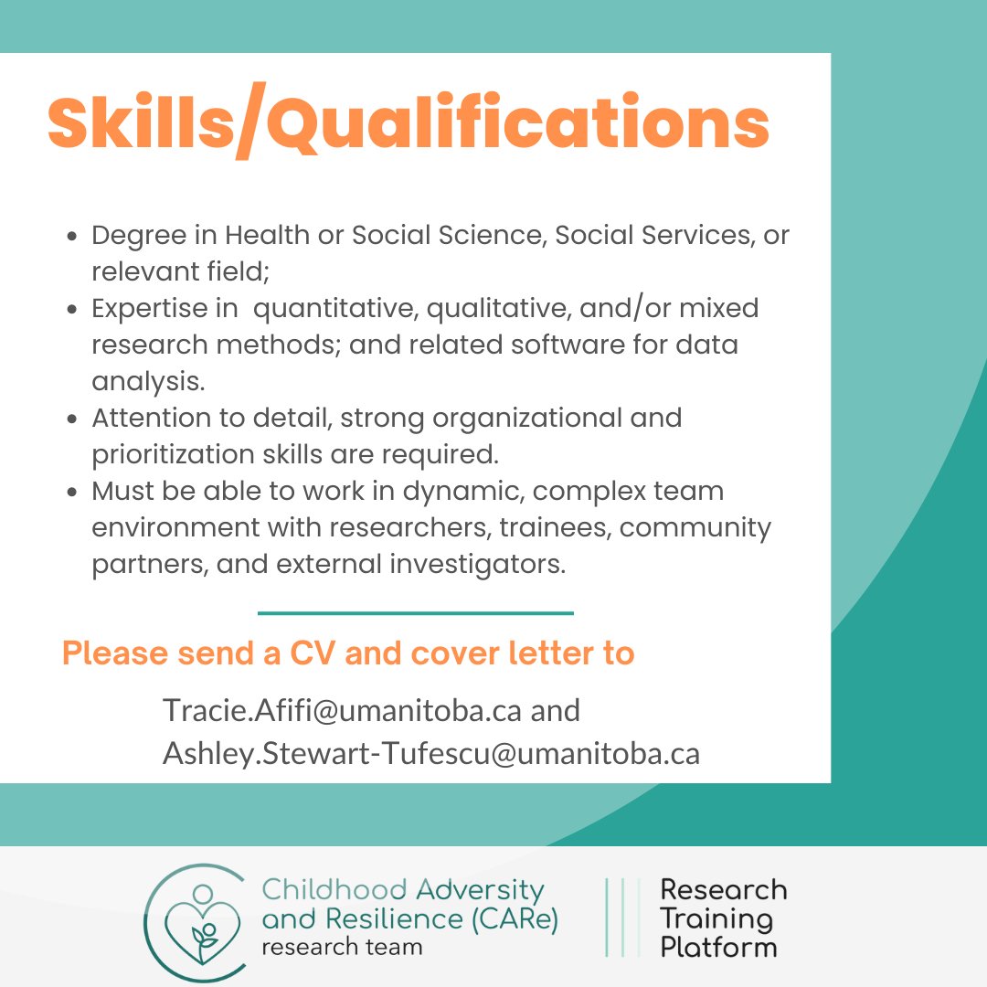 @GradStudents join our new Research Training Platform Team!! To learn more about the project, please visit 👉carertp.ca