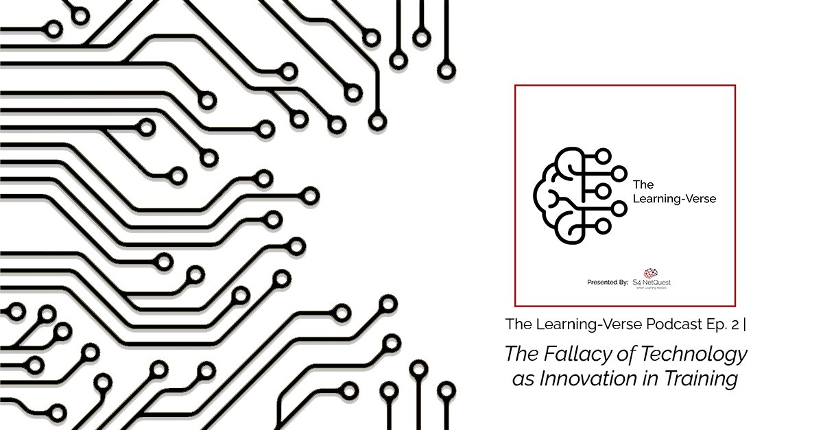 S4Netquest's tweet photo. The newest episode of The Learning-Verse has now been uploaded - The Fallacy of Technology as Innovation in Training. Check out our podcast on YouTube https://t.co/vWqiv8NuU1. New episodes every Wednesday on YouTube, Spotify, and Apple Podcasts. https://t.co/ydoNAxdAnL