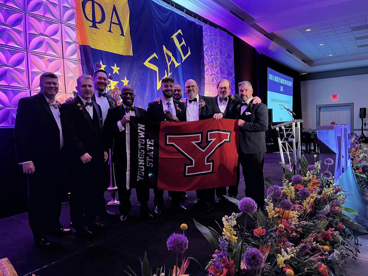YSUNews's tweet photo. Youngstown State University’s fraternities have received national recognition. Both student leaders and one of YSU’s chapters were honored with prestigious awards and scholarships for their excellence and accomplishments.

Read more: https://t.co/SLETGUjskJ https://t.co/tFCxBzRkUn