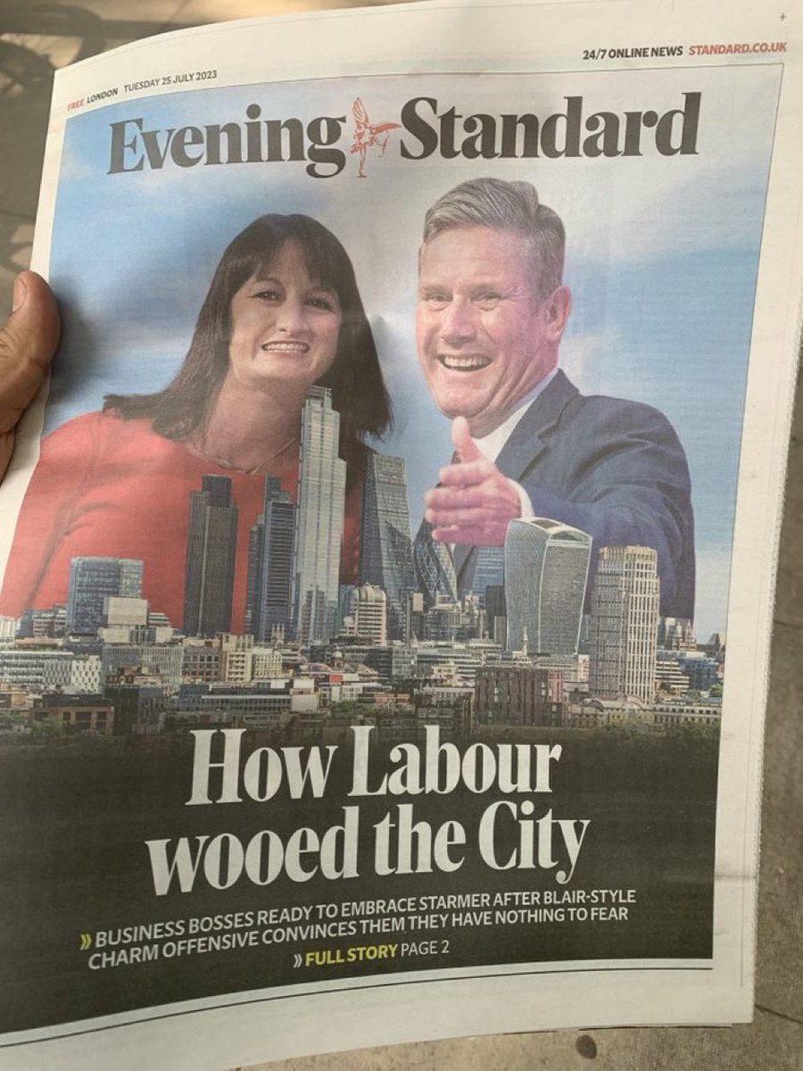 Starmer &amp; Reeves- out &amp; out Tories. 

They are abandoning workers rights and condemning the working class to more austerity to keep the right wing media off their backs and to cosy up to the spivs &amp; speculators. 

These people shouldn’t get one more penny from Trade Unions.