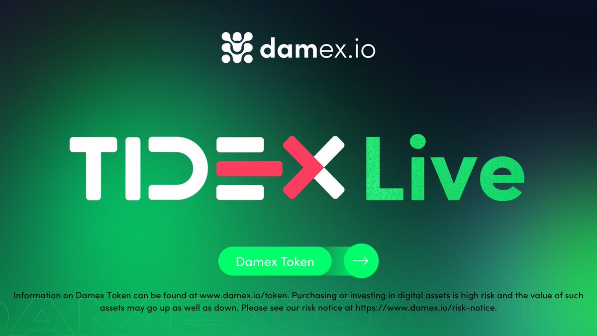 🚀 Lets get this to the moon guys: DAMEX is now available for trading on <a href="/Tidex_Exchange/">Tidex Global</a>🎉 

Remember that the pair is DAMEX/USDT. For important legal information, check below (a thread):