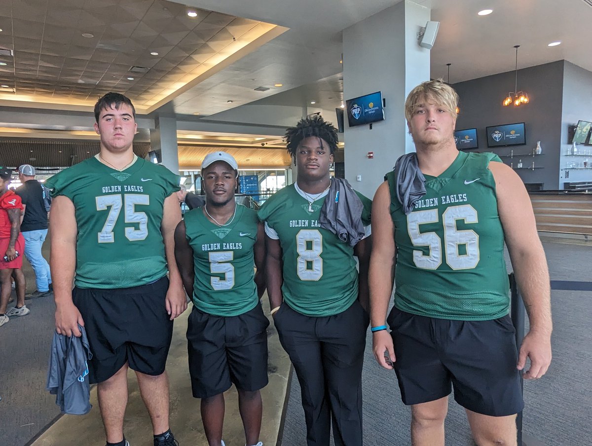 CFreemanJAX's tweet photo. Braden Cunningham, Tyler Beverly, Ladarius Jackson and Joey Couch are here for @FIEagleSports. Ready to fly into action in a really tough district. #HSMediaDay https://t.co/kMqKIQq0dV