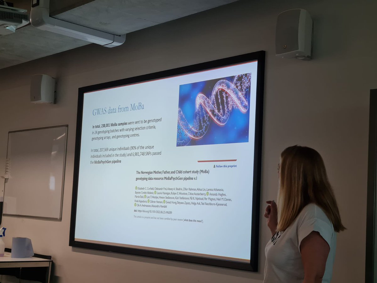 Talking about our reaserch from MoBa and the Sofus study at MMU. Thanks to <a href="/LizCBraithwaite/">Liz Braithwaite</a> for organizing and to <a href="/RebeccaMPearson/">Rebecca Pearson</a> for inviting me