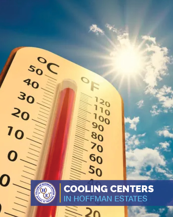 The US National Weather Service is predicting hot and humid weather conditions today, 7/26, through Friday 7/28, with heat indexes expected to top 100 degrees. Visit our website for information about cooling centers in Hoffman Estates. ow.ly/Ibzh50PjQ7w