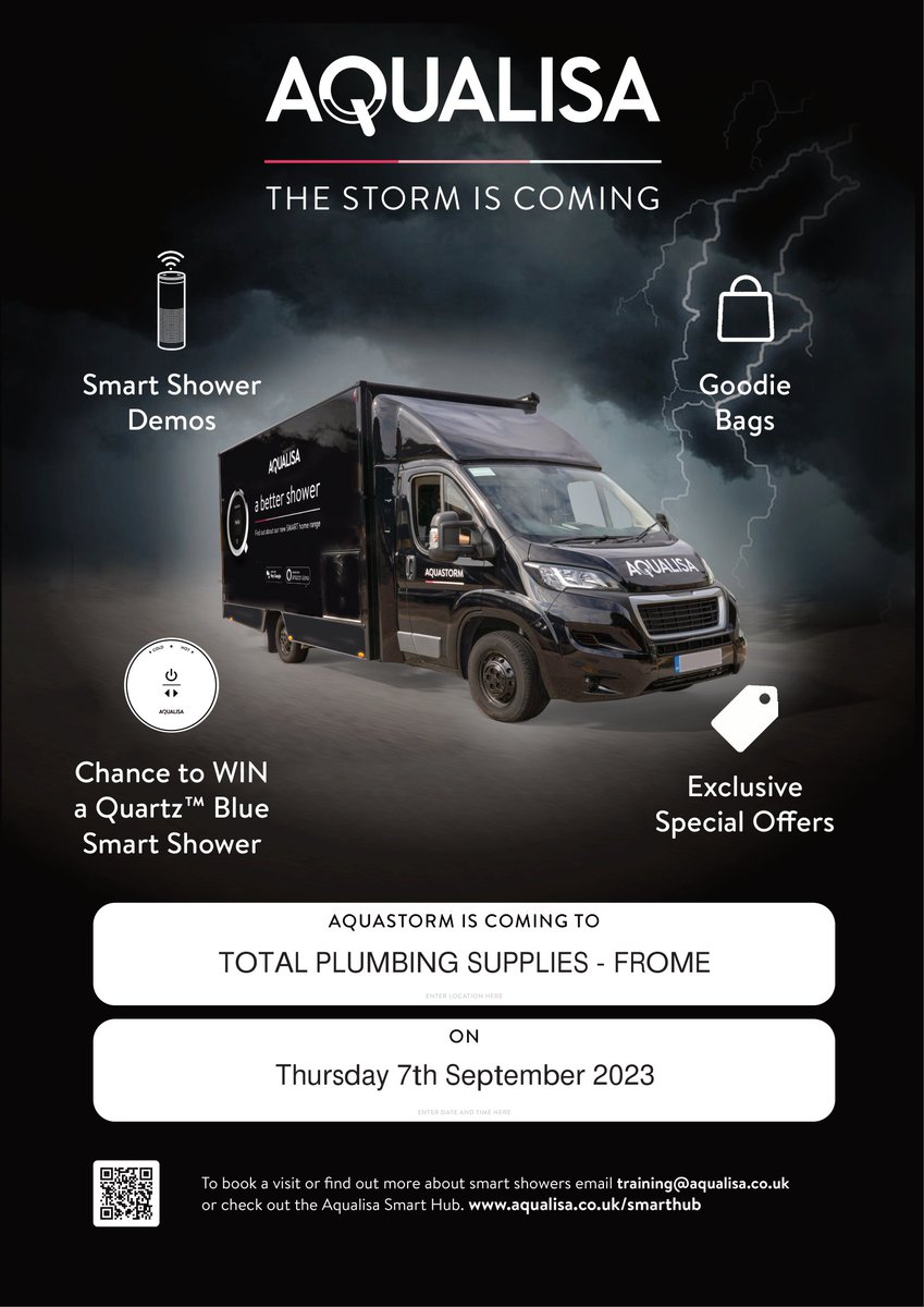 Total Plumbing Supplies & Escape Bathrooms Frome (@tpsescfrome) on Twitter photo <a href="/AqualisaShowers/">Aqualisa Showers</a> Will be visiting us in our Frome Branch on 07/09
Make sure you pop on down and see us! <a href="/AqualisaShowers/">Aqualisa Showers</a> Will be visiting us in our Frome Branch on 07/09
Make sure you pop on down and see us!