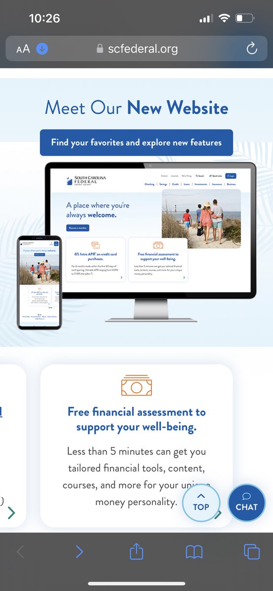 SCFederalCU's tweet image. Our new website is now LIVE!

The first time you visit the new website, a pop-up tour will appear to help you navigate the site. If you have any questions, stop by one of our financial centers, give us a call, or send us a DM on social media.

Visit scfederal.org today!