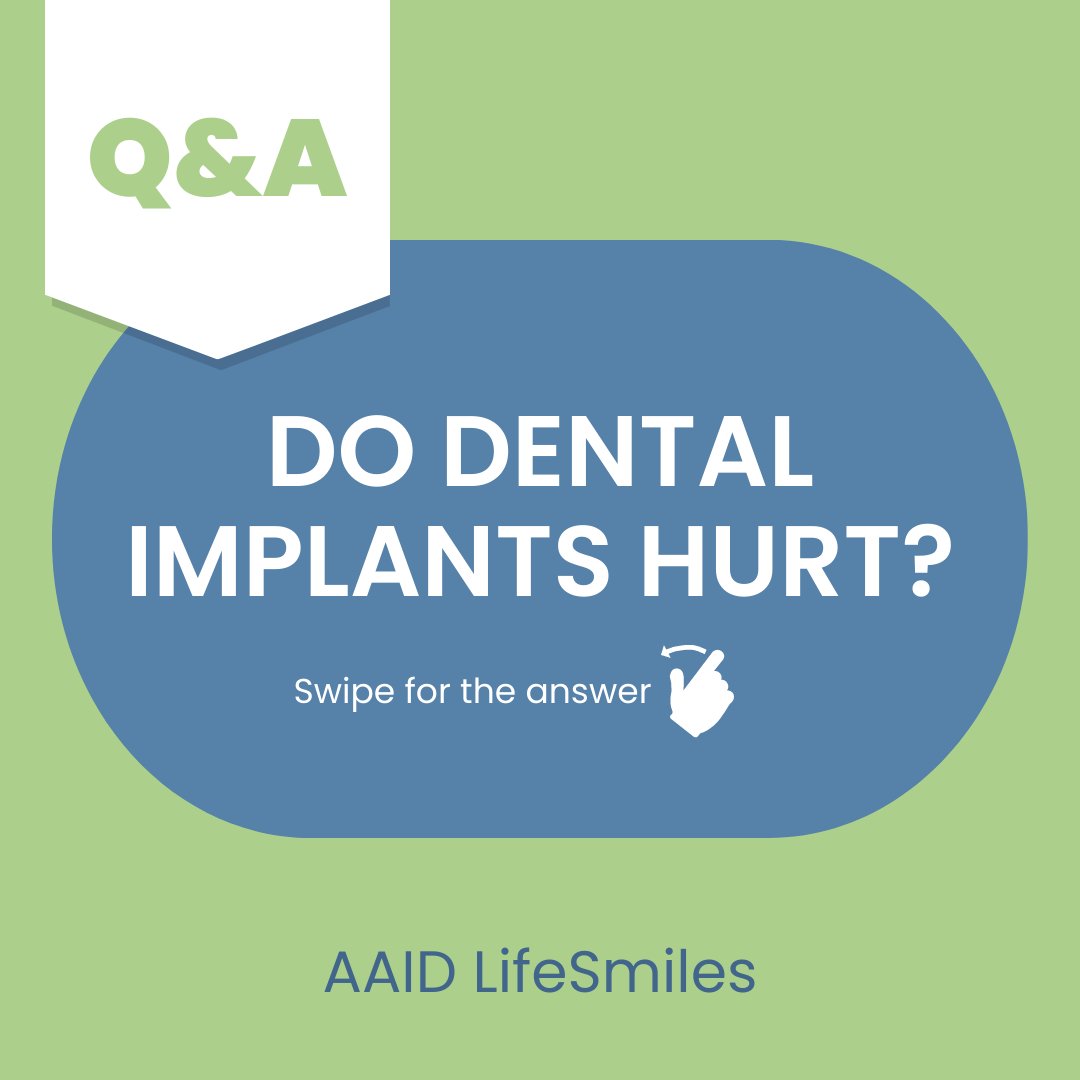 AAID_LifeSmiles's tweet image. Find more answers to common questions from #ImplantExperts who are dedicated to putting YOUR smile, YOUR needs, and YOUR health first. 🦷

hubs.ly/Q01YNflj0

#DentalImplants #DentalProcedure #QandA #ToothPain #DentalBlog #NervePain #Bone