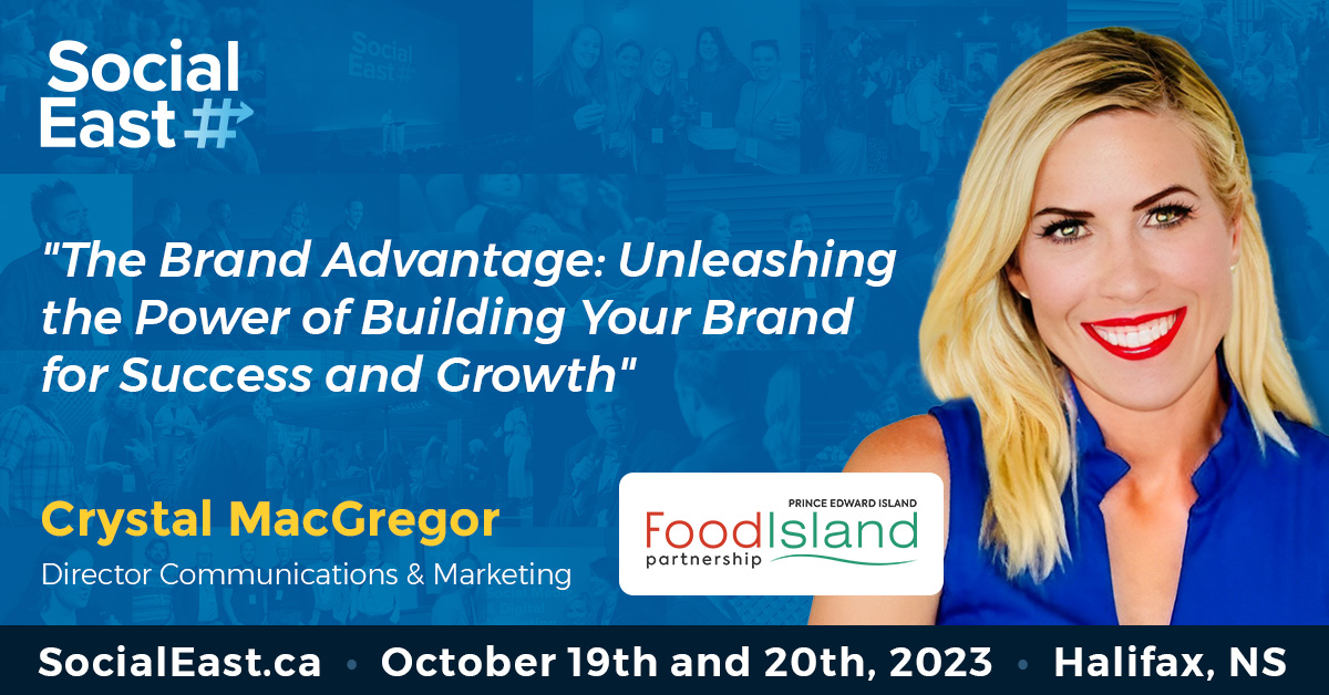 ‼️ Speaker Alert ‼️ 

Join our next speaker Crystal MacGregor to explore the significance of building a strong brand and how it sets the foundation for long-term success. 

Learn about the Brand Advantage at #SocialEast 2023!

socialeast.ca