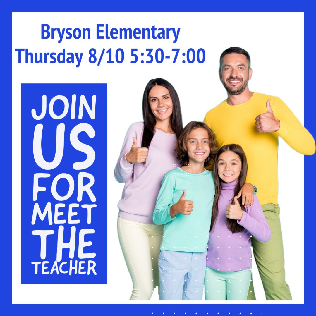 Meet the Teacher is just around the corner! We are so excited to meet all the @BrysonBobcats #bobcatsrock