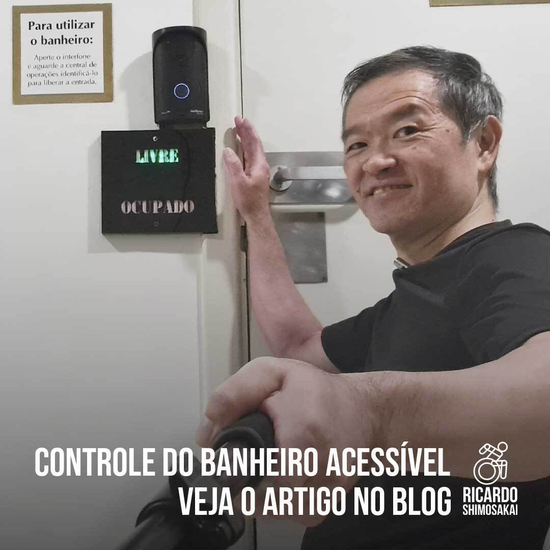 Controle do banheiro acessível. Contra a falta de respeito. Acessórios e métodos buscam inibir a utilização do banheiro acessível por pessoas que não possuem deficiência. Saiba tudo em ricardoshimosakai.com.br/controle-do-ba…