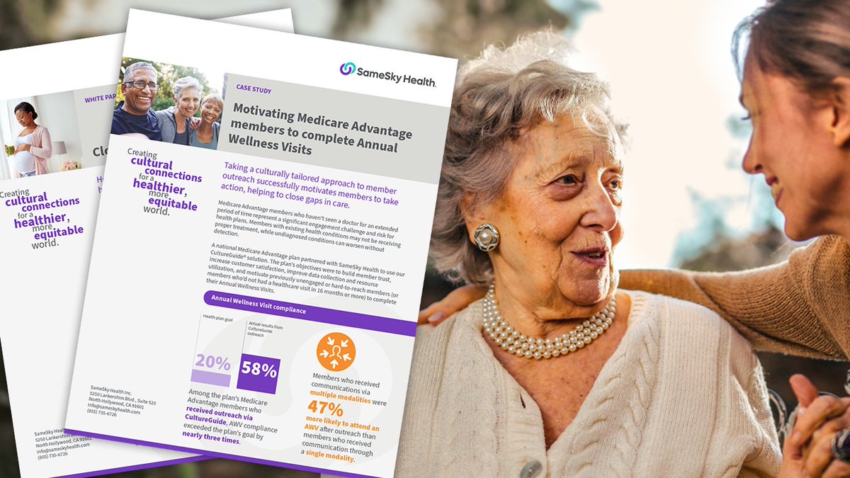 At SameSky Health, we're proud of the results we're achieving for our health plan partners in health-equity-related data collection, AWV attendance, and surfacing SDOH issues. And now, our case studies detailing them are in one place: sameskyhealth.com/library