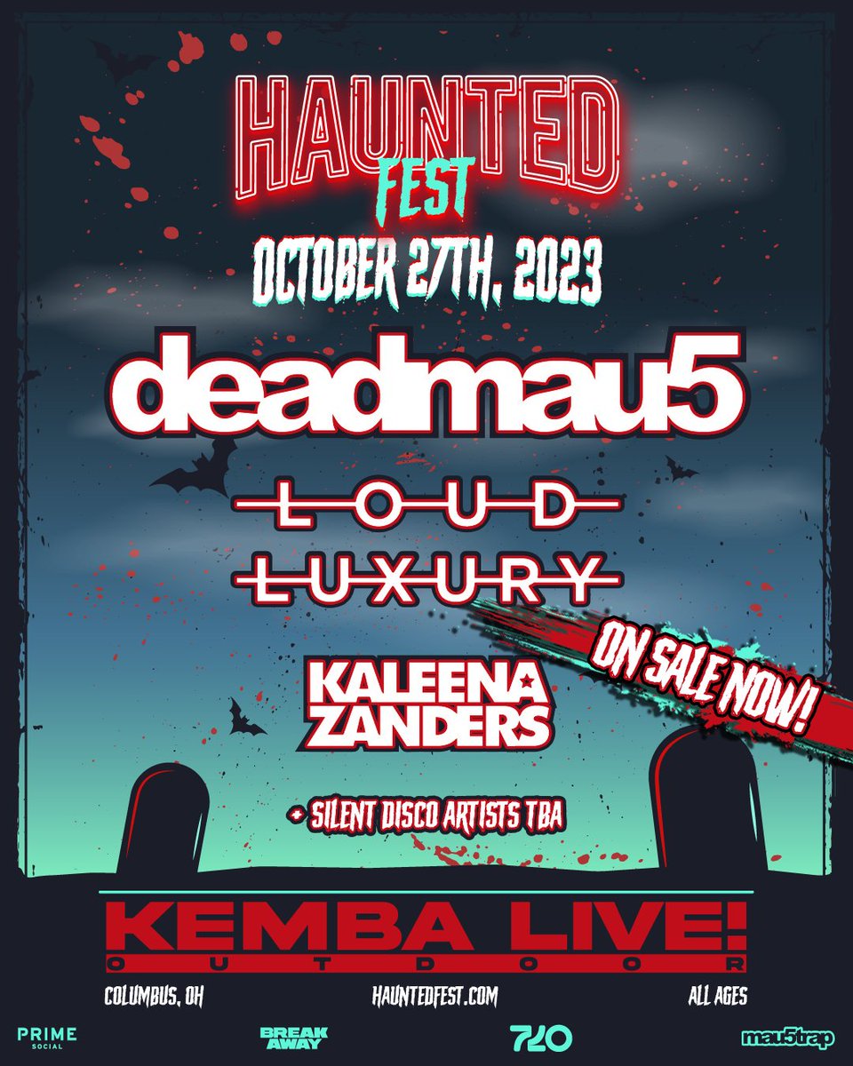 Haunted Fest tickets are NOW ON SALE! Grab your pass to celebrate Halloween with <a href="/deadmau5/">Goat lord</a>, <a href="/LoudLuxury/">LOUD LUXURY</a>, <a href="/KaleenaZanders/">Kaleena Zanders</a>, and more! 

Tix: axs.com/events/493060/…