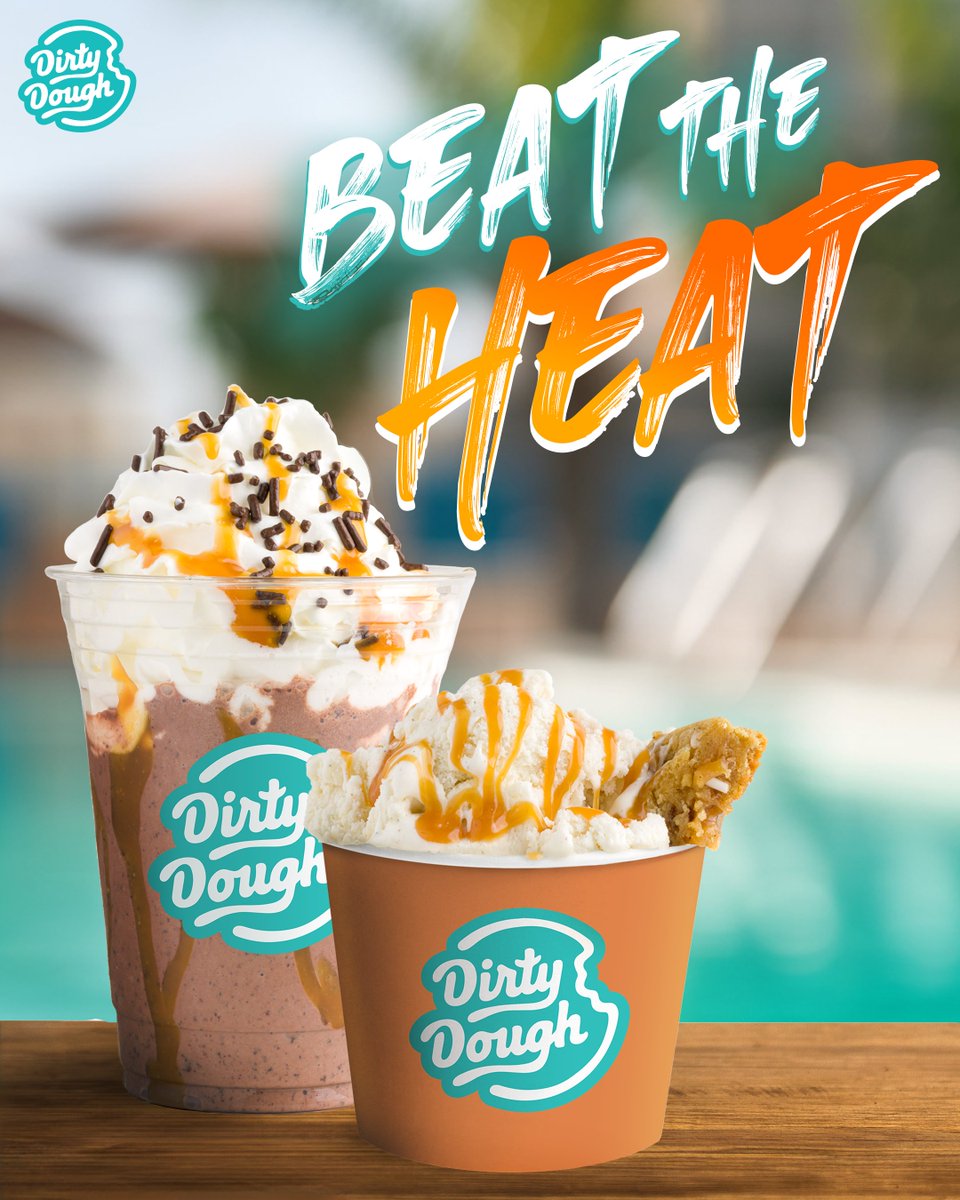 🔥🍪🍦 It's getting HOT out there! ☀️ Indulge in the ultimate guilty pleasure by pairing your favorite Dirty Dough cookie with a sinful scoop of ice cream 🤤🍪🍦or turn it into a delicious and refreshing Dirty Shake! #DirtyDough #CookieCravings #IceCreamIndulgence #DirtyShakes