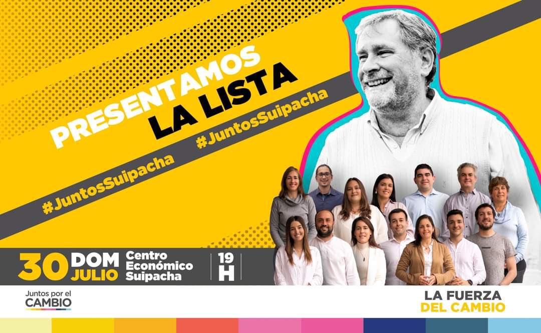 Porque JUNTOS tenemos más fuerza, queremos contar con vos en la presentación de nuestra lista. 
Te esperamos!! 🔜 🤩

🗓️ Domingo 30/07
📍Centro Económico Suipacha 
⏰ 19h 
#LaFuerzaDelCambio <a href="/PatoBullrich/">Patricia Bullrich</a> <a href="/Nestorgrindetti/">Néstor Grindetti</a> <a href="/awfederico/">Alejandro Federico</a>