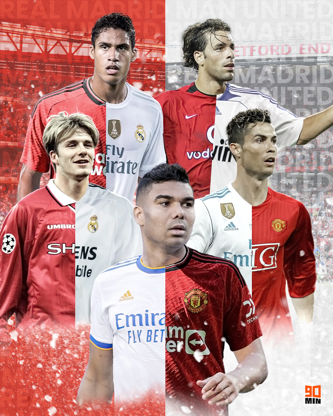 90min on X: Real Madrid and Manchester United have shared some legends  over the years 🤩  / X