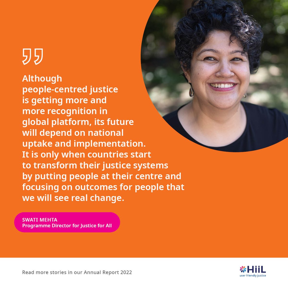 InnoJustice's tweet photo. In our quest to engage with justice practitioners, we have been partnering with @SDG16Plus. Swati Mehta, Programme Director for Justice for All, talks about our cooperation to increase awareness of #PeopleCentredJustice. Read her full interview on page 50: https://t.co/UOyzKxBMw1 https://t.co/2uwEngafBQ