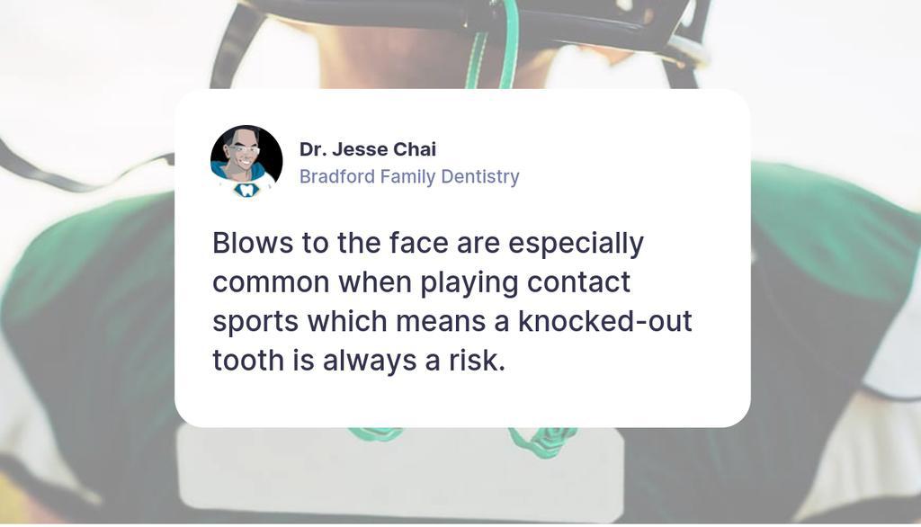 BradfordDentist's tweet image. The best way to prevent a knocked-out tooth is to ensure you or your child wear a mouthguard when playing contact sports.

Read the full article: What To Do About A Knocked-Out Tooth
▸ lttr.ai/AEcBf

#Bradforddentist #DentalEmergency #KnockedOutTooth