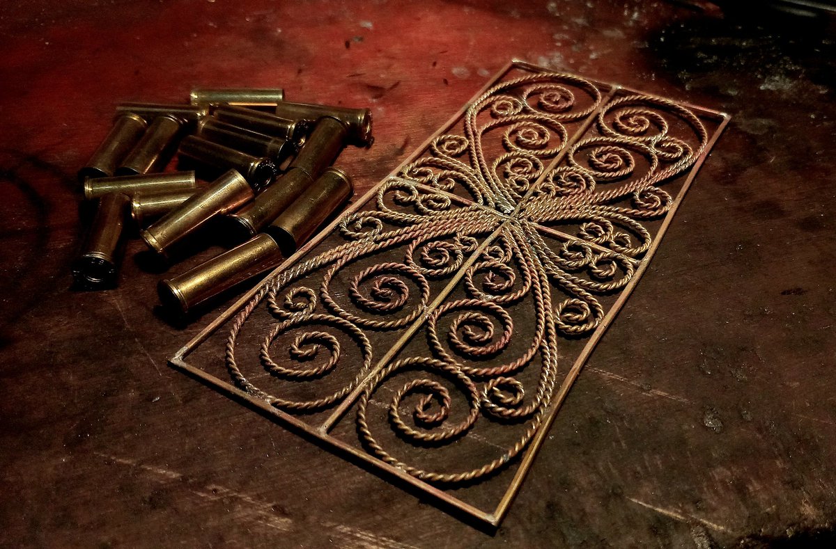 Work in progress, made from pistol brass cartridges  😁#FiligreeArt #UpcycledCreations #SustainableArt #visitmalta #maltese #artisan #malta #handcrafted #markborg #handmade #filigree