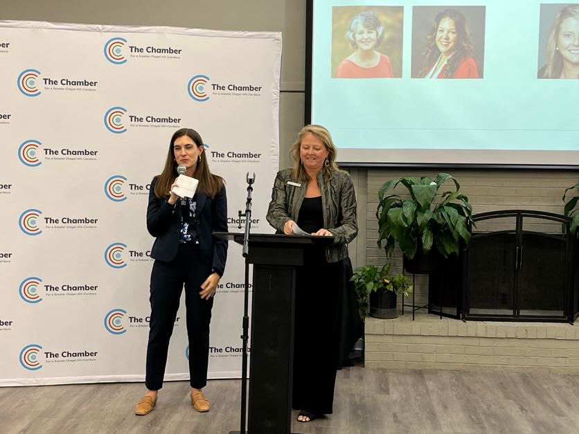 CarolinaChamber's tweet photo. A few snapshots from last night's Women's Social at Blue Hill Event Center! A big thank you to all who attended🤩🤝
 
And a special thank you to the Women of State Farm (Pam Herndon &amp; Ola Stinnett) and the Women of Merrill (Leigh Kempf &amp; Susan Batchelor) for sponsoring!🎊 https://t.co/ZI3XMVzYeS
