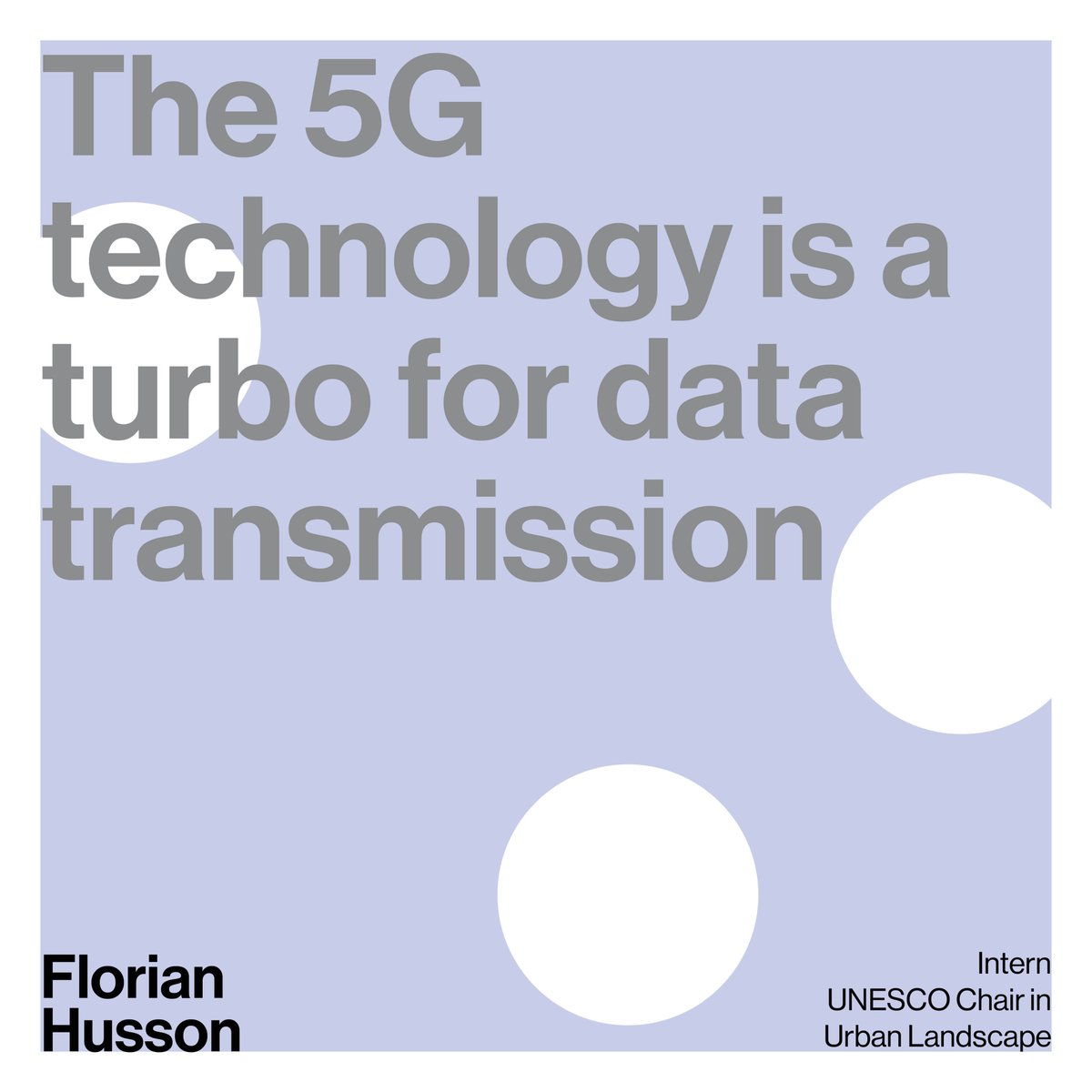 💭Thoughts on the 5G technology by Florian Husson. #5G #urban #technology
