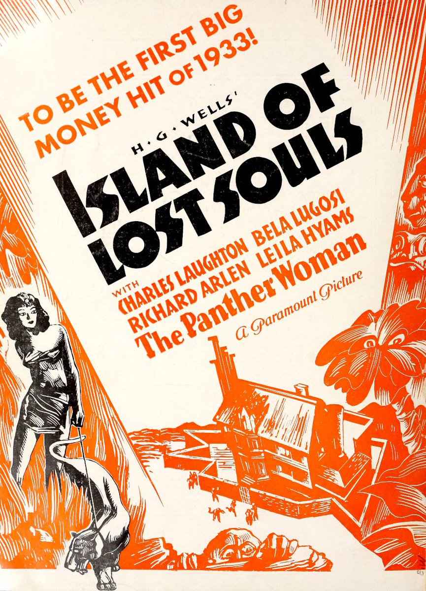 Resenha tinyurl.com/yf6tkjcy do filme Island of Lost Souls / A Ilha das Almas Selvagens (1932). #terror #ficcaocientifica #filmepretoebranco #hgwells #anos30 #review #suspiroearrepio