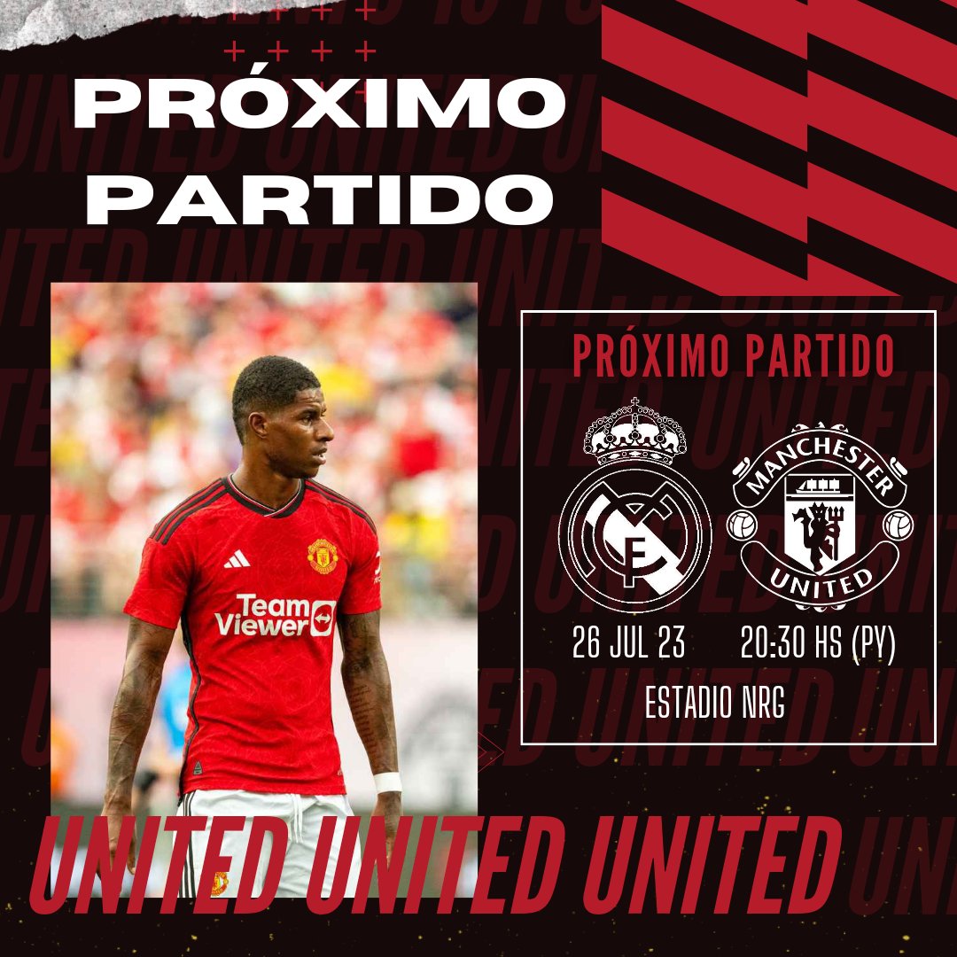 ManUtd_Paraguay's tweet photo. โก๏ธPrรณximo partido
๐๏ธ Real Madrid
โฝ๏ธ Amistoso
๐ Estadio NRG
โฑ๏ธ 20:30 hs (PY)
#MUFC #REAMUN #Amistoso https://t.co/uNMD1EzFbr