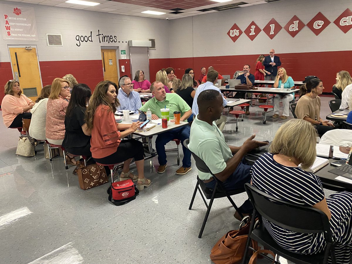 Batcipal's tweet photo. Leaders in Calhoun County engaging in conversations centered on PST. Making connections and looking for opportunities to grow - inspiring! Thank you for the invitation and collaboration @ccboe_news ! @AndreaWa1ker @JaimeGiangrosso @AlabamaMTSS @AlabamaAchieves @osiguy2020 https://t.co/Ctxgz2EK2f