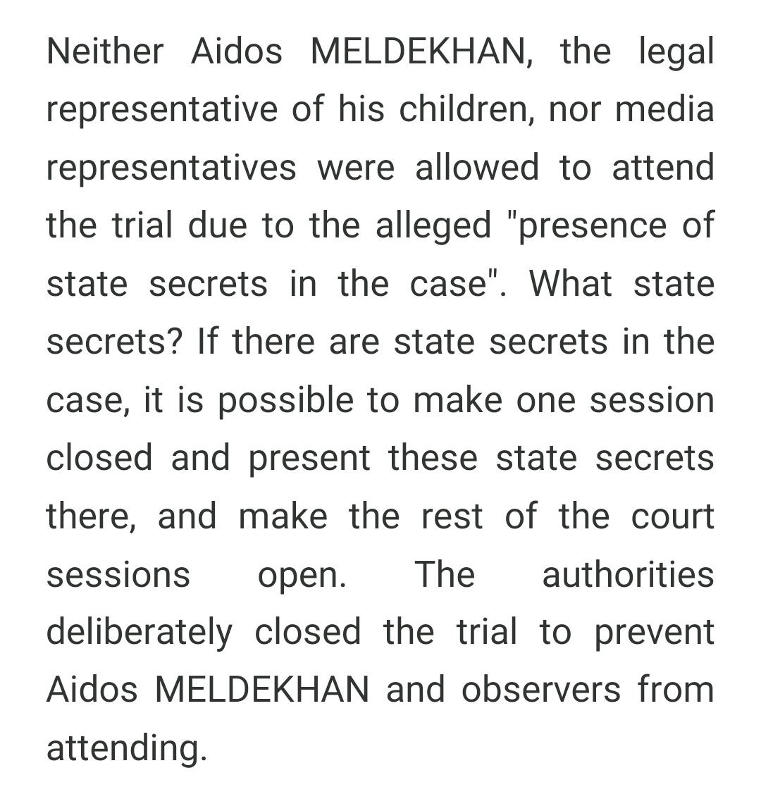 Aidosabdraman's tweet photo. 3/5
Arman #ZHUMAN is charged under the article "abuse of power resulting in grave consequences".
@AsgeriEU
@NielsFuglsang
@SoerenGade
@KofodPeter https://t.co/POiRolzN3H