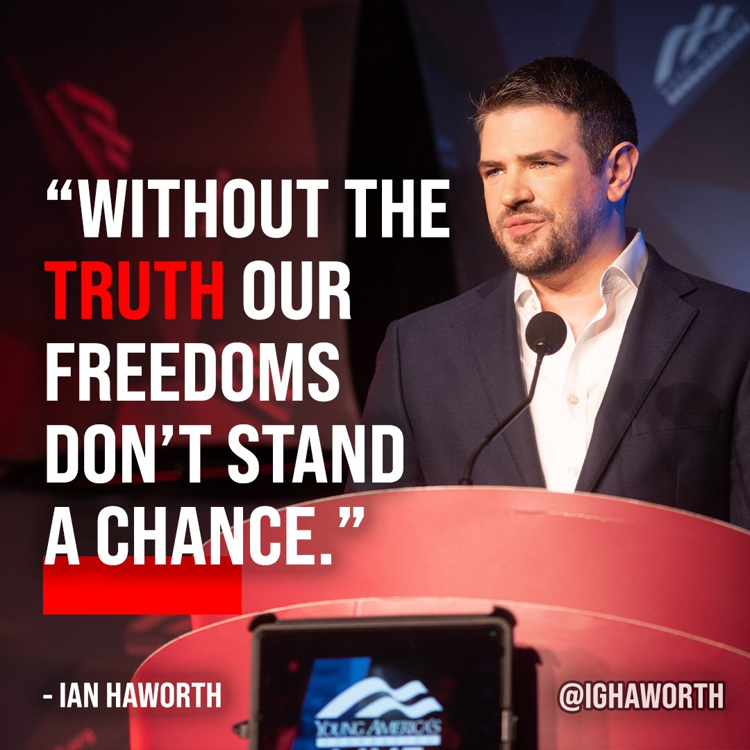 ighaworth's tweet photo. “Without the truth, our freedoms don’t stand a chance.”

#yaf #onlyatyaf @yaf_ https://t.co/RwZJB629t1
