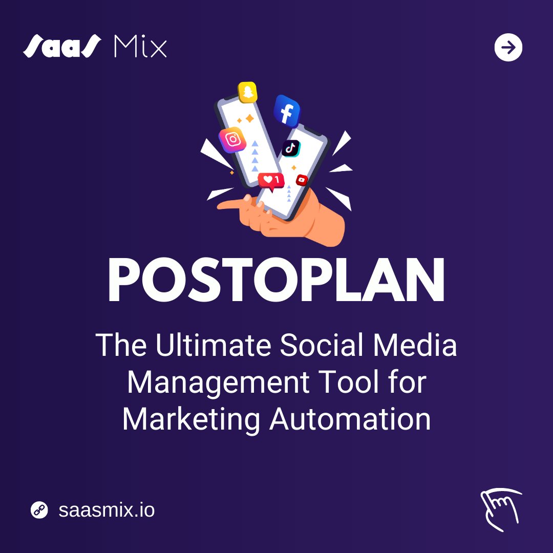 saas_mix's tweet photo. 🚀 Streamline your social media strategy with #POSTOPLAN!
Discover the ultimate tool for managing multiple accounts in one place.
#SocialMediaManagement #BoostYourStrategy #DigitalMarketing #SocialMediaTips #SocialMediaGrowth #softwareasaserivce #saasmix https://t.co/VlEb2Kk95A